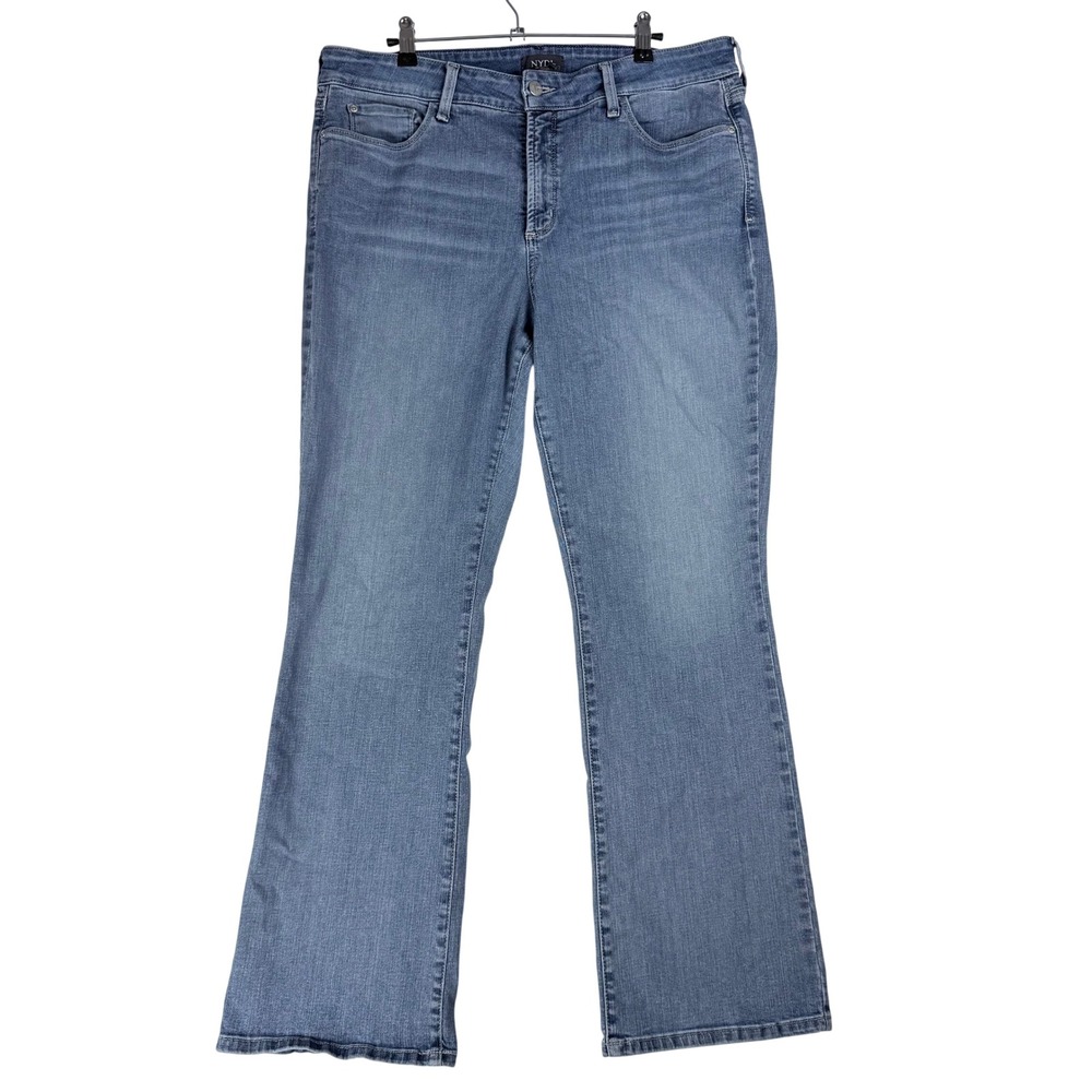 NYDJ Barbara Bootcut Jeans Womens 16 Short Blue Denim Lift Tuck Casual Classic